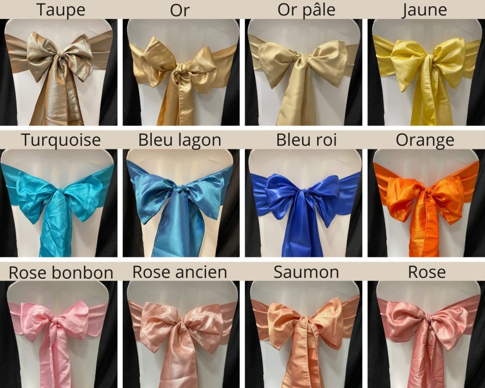 noeuds de chaise en satin