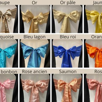 noeuds de chaise en satin