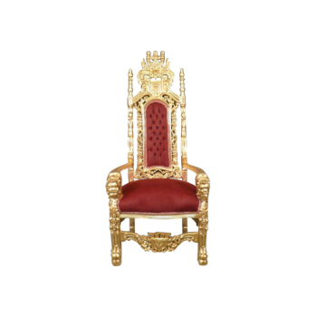 trône en velour & boiserie or