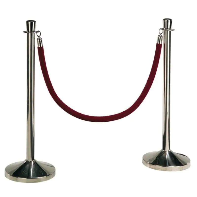 Potelet De Separation Et Corde Rouge