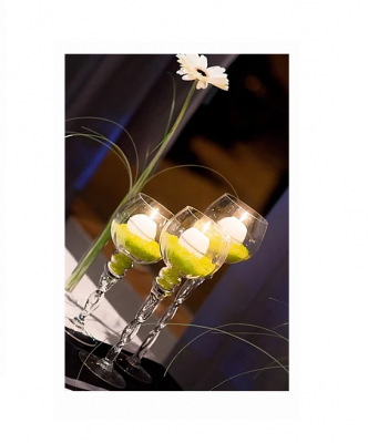 Location Pack 3 bougeoirs ronds sur pied avec miroir