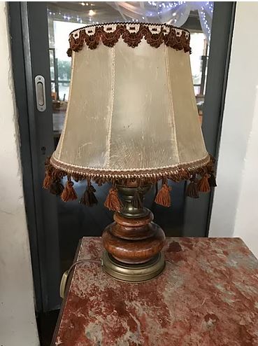 Abat-jour Vintage En Laiton Et Cuivre, Lampe à Capuchon De Pluie, Années 1920 - Antique