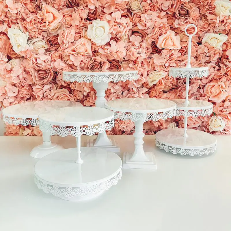 presentoir a gateaux etages blanc location