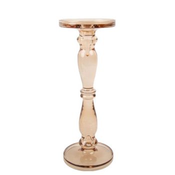 bougeoir gloriette verre ambré