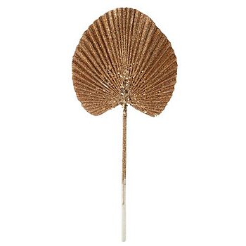 feuille de palme à paillettes bronze