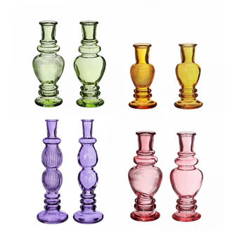 vase candelabro jaune par 2