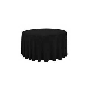 nappe ronde en tissu noire