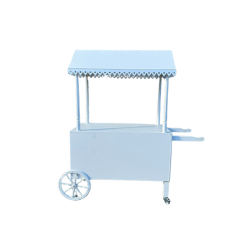 charrette candy bar en bois blanc