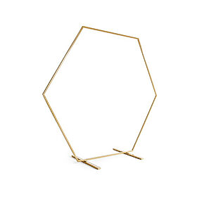 Arche hexagonale gold, en location chez Pink Event