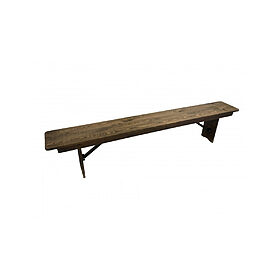 Banc en bois, en location chez Pink Event