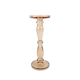 Bougeoir Barroco - Verre Moka, en location chez Pink Event