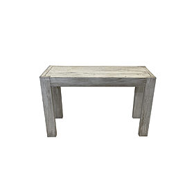 Console en bois blanc, en location chez Pink Event