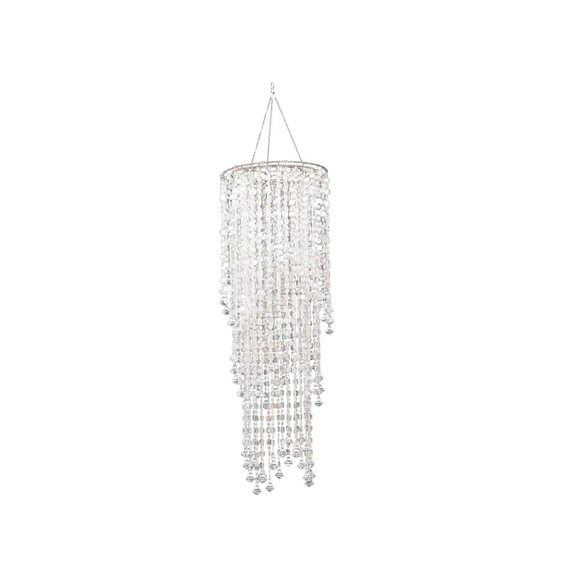 Lustre avec pampilles H 62cm, en location chez Pink Event