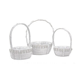 Paniers en osier, en location chez Pink Event