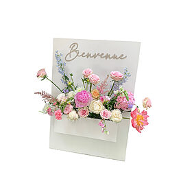 Panneau de bienvenue jardin, en location chez Pink Event