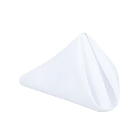 Serviette blanche en coton, en location chez Pink Event