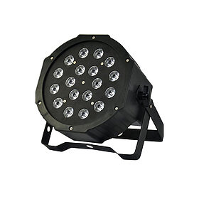 Spot projecteur PAR LED 18X3W slim, en location chez Pink Event