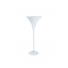 Vase Martini blanc, en location chez Pink Event