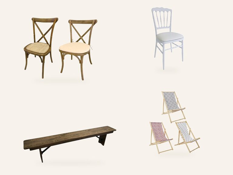 Chaises, bancs et assises : quelques articles de la catégorie, en location chez Pink Event